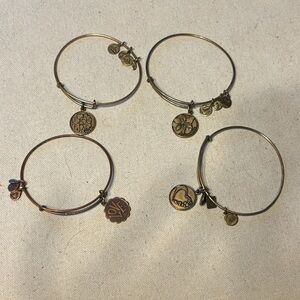 Alex and Ani Gold Charm Bracelet Set